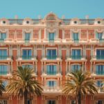 professionnal photography of an hotel in Nice, realistic, beautiful day