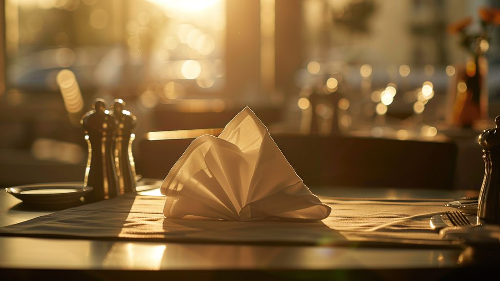 Keep trying until you master the art of napkin folding.
