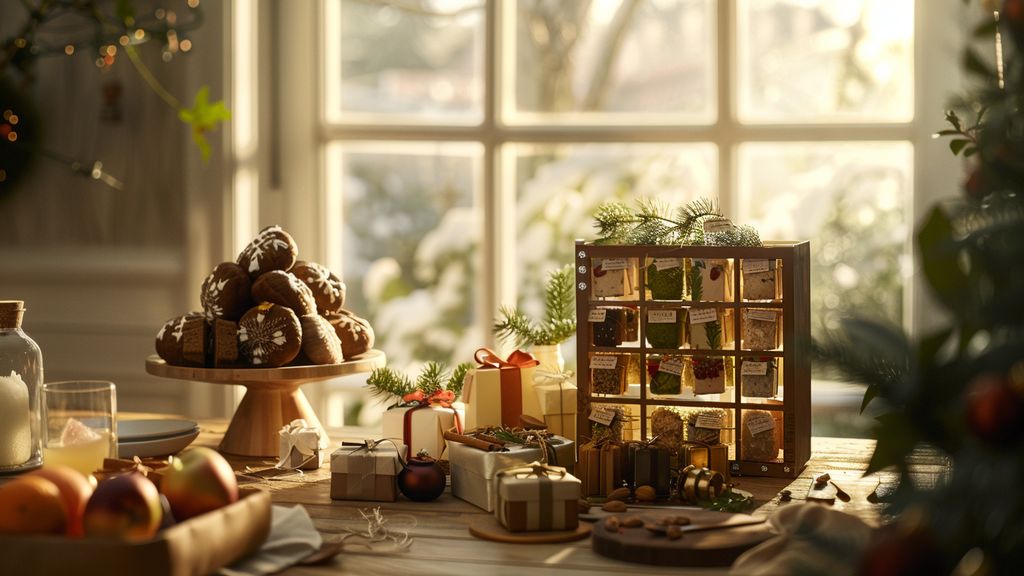 Advent calendar filled with gourmet products for the cooking enthusiast