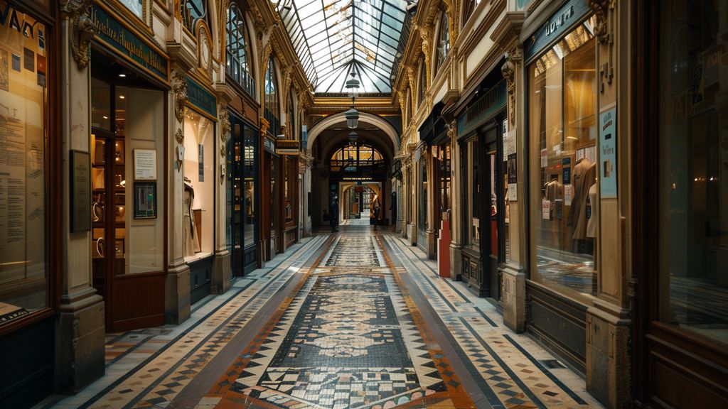 Jouffroy Passage: located just in front of the Panoramas Passage, famous for housing the Grévin Museum and the Georges Brassens bookstore. Its floor mosaics and glass roof make it a popular place for visitors.