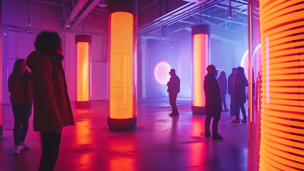 Interactive installations capturing the attention of visitors at a temporary exhibition