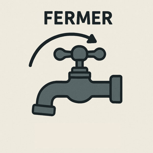 sens fermeture robinet